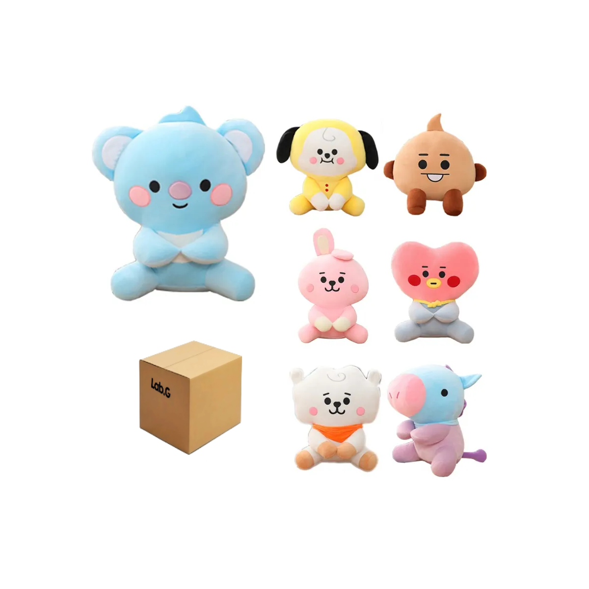 Peluche 7 Tipos Grande 25cm Peluches Ovejas Blancas Lab.g Multicolor