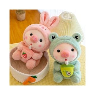 Foto 3 | Cerdito De Peluche Belug Con Capucha De Conejito 25cm Verde