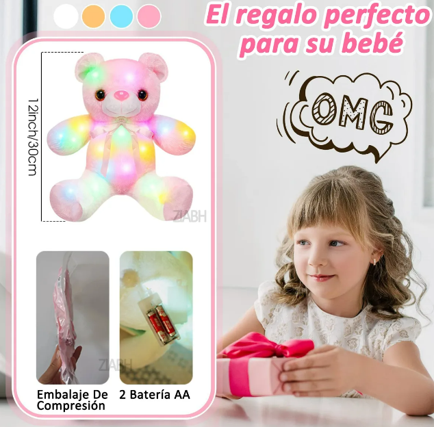 Foto 4 pulgar | Oso De Peluche Luminoso Xtellar Con Luces Led  Regalo Aspiracional Para Niños