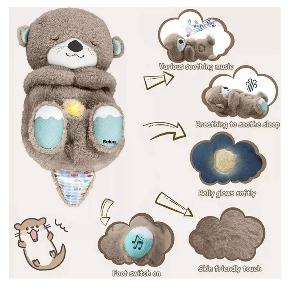 Foto 3 pulgar | Peluche Con Música Y Luces Belug   Gris Oscuro