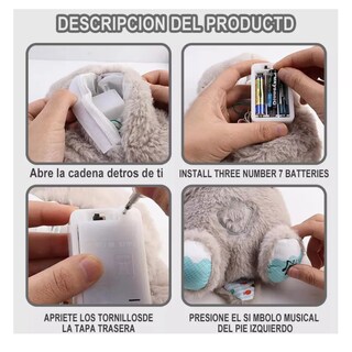 Foto 4 | Peluche Con Música Y Luces Belug Gris Oscuro