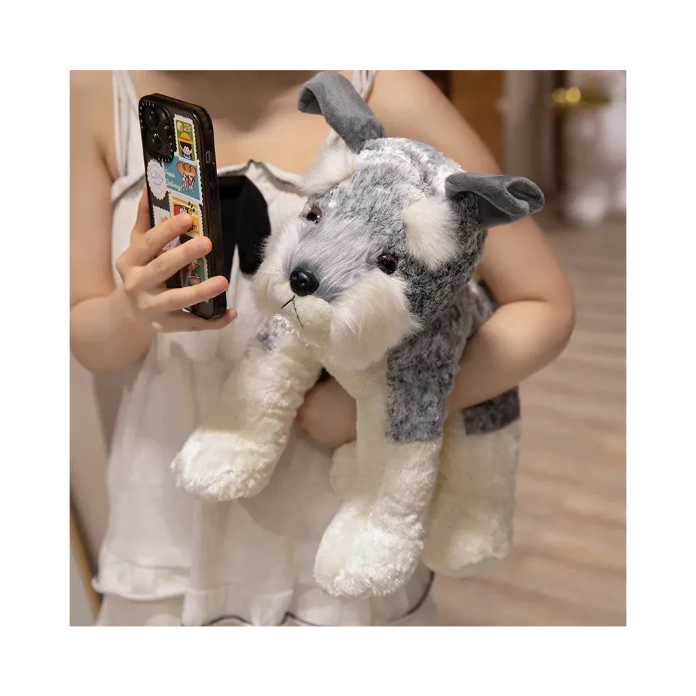 Foto 5 pulgar | Peluche Perrito Schnauzer Lab.g Gris Blanco