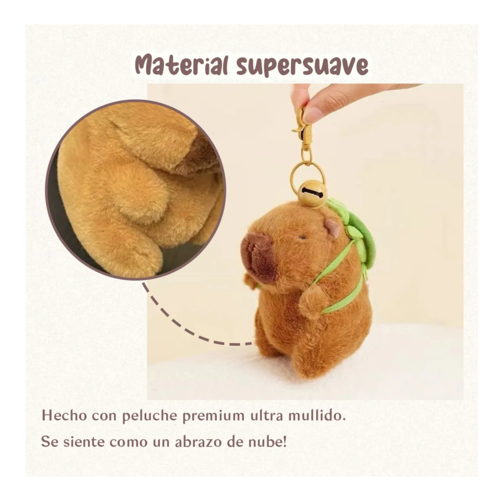 Foto 4 | Llavero Capibara Peluche Lab.g  Café Rojo Y Verde