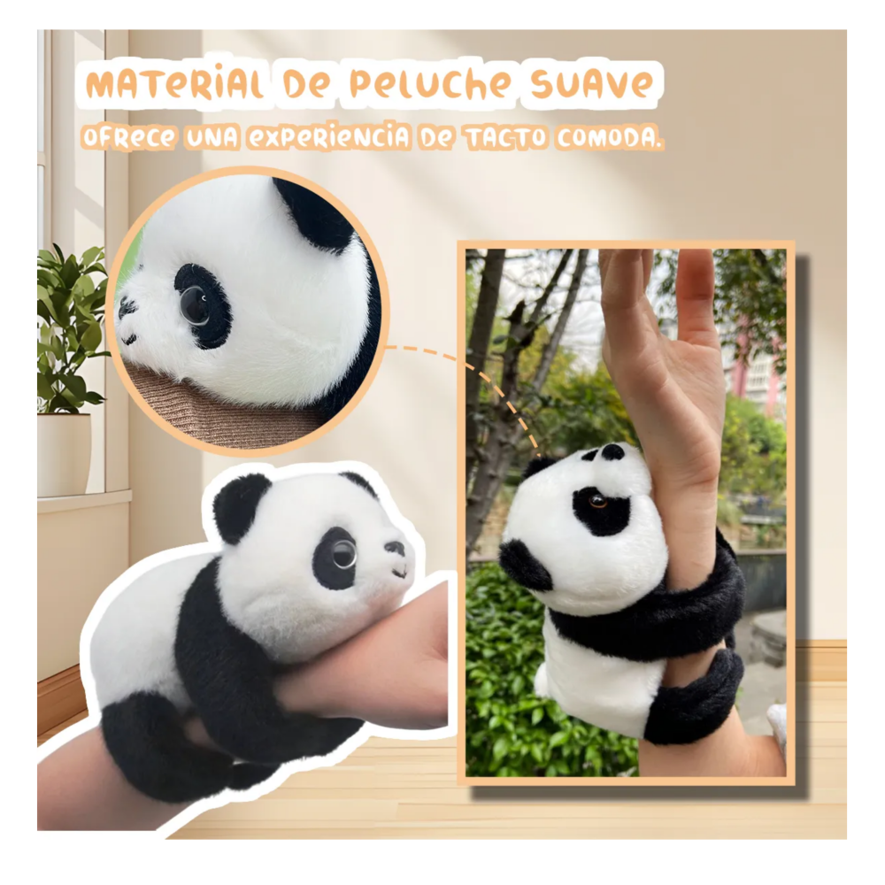 Foto 5 pulgar | 1pcz Pulsera Panda Peluche Belug  Negro Con Blanco