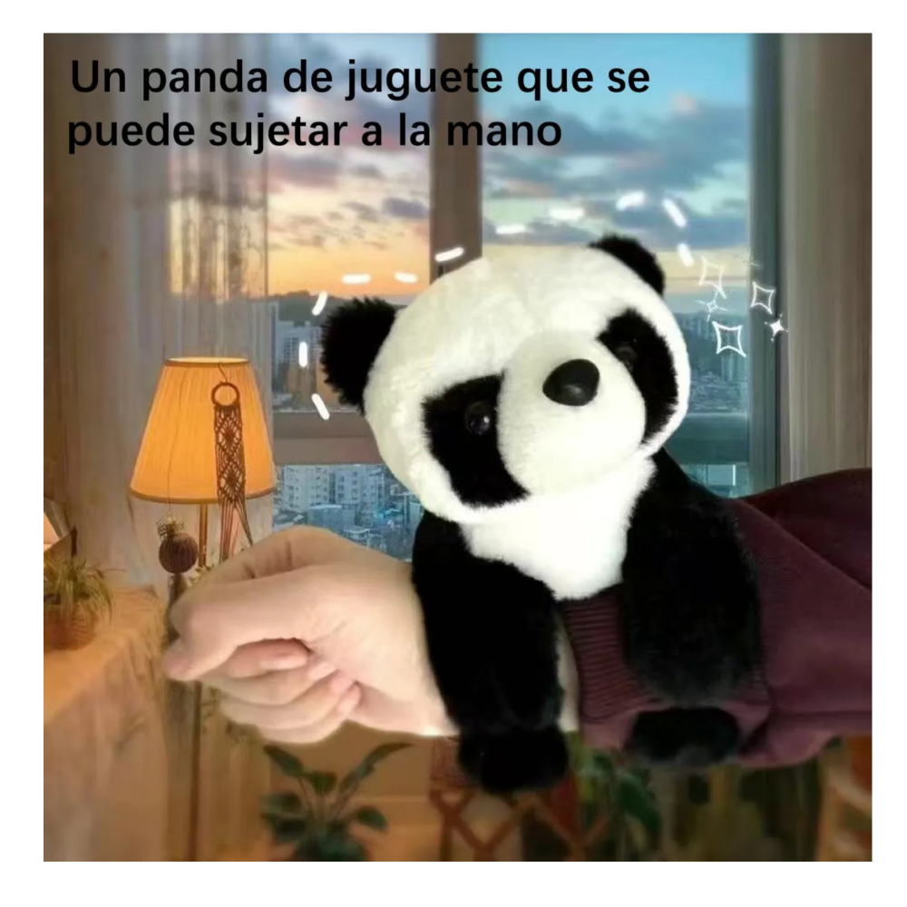 Foto 6 pulgar | 1pcz Pulsera Panda Peluche Belug  Negro Con Blanco