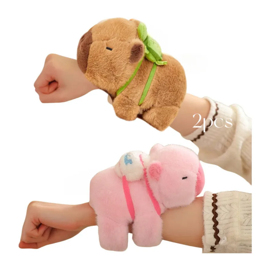 Foto 4 pulgar | 2pz Capibaras Peluche Belug  Rosa Café