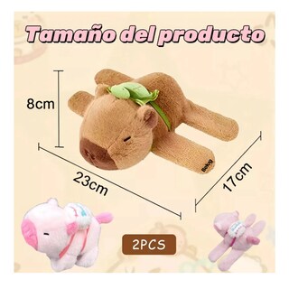 Foto 4 | 2pz Capibaras Peluche Belug Rosa Café