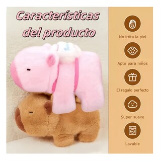Foto 5 | 2pz Capibaras Peluche Belug Rosa Café