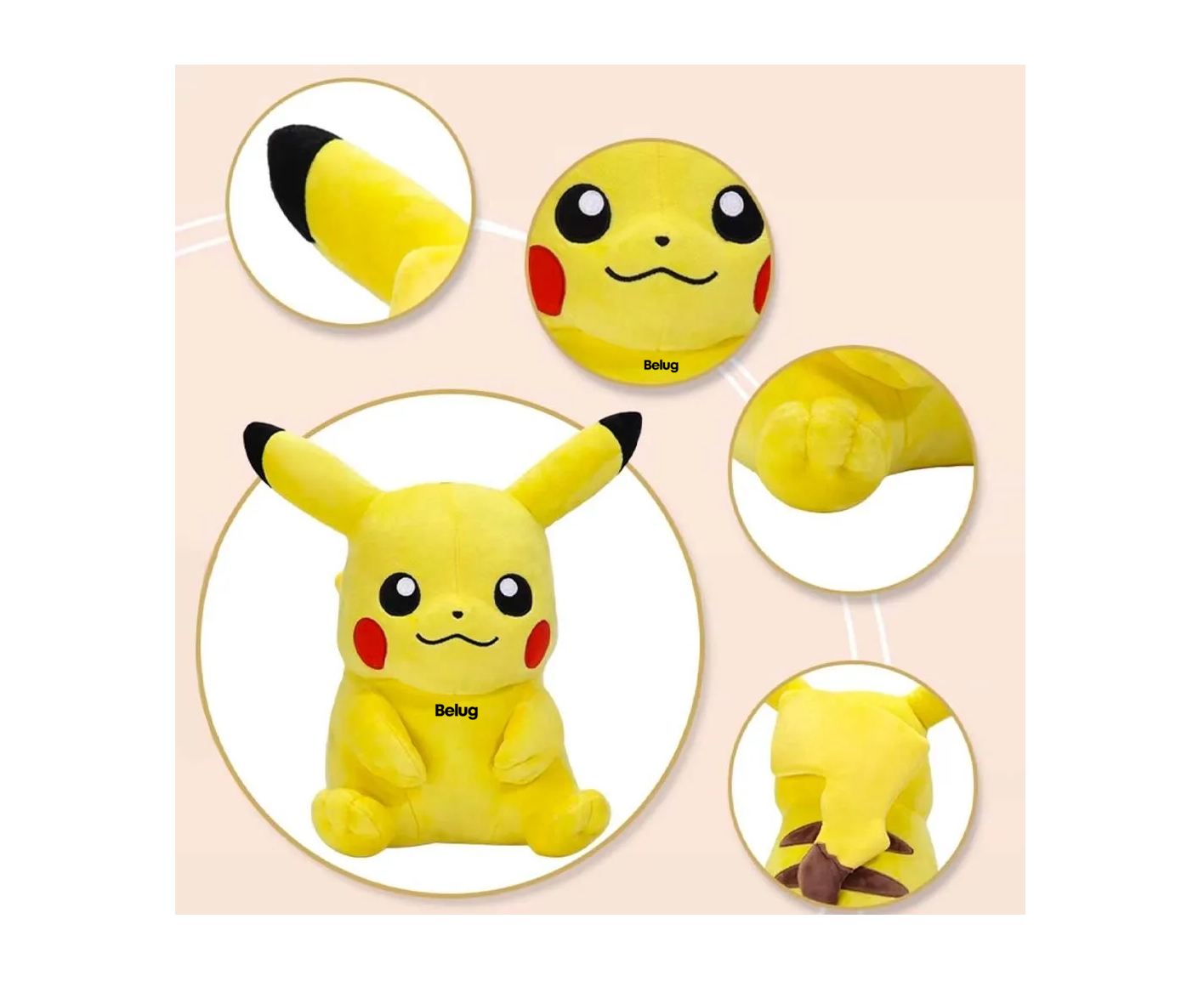 Foto 3 pulgar | Peluche Pokémon Original Premium Picacho  Amarillo