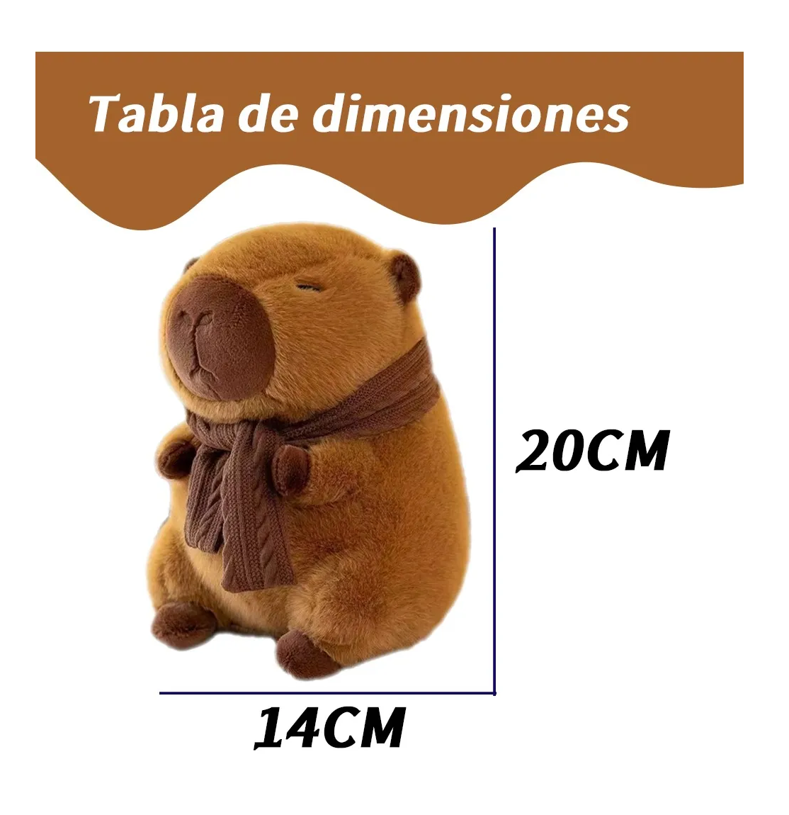 Foto 4 | Peluche Capibara Bufanda Cafe