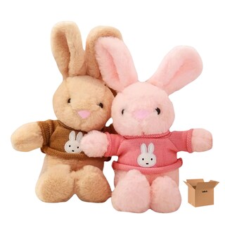 Foto 1 | 2pc Peluche Lab.g Cariñoso Conejo Rosa Caqui