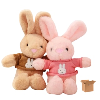 Foto 1 | 2pc Peluche Belug Cariñoso Conejo Rosa Caqui