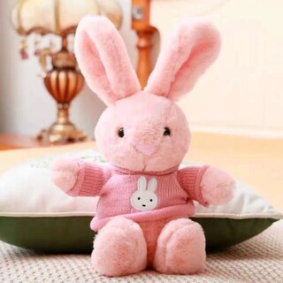 Foto 2 | 2pc Peluche Belug Cariñoso Conejo Rosa Caqui
