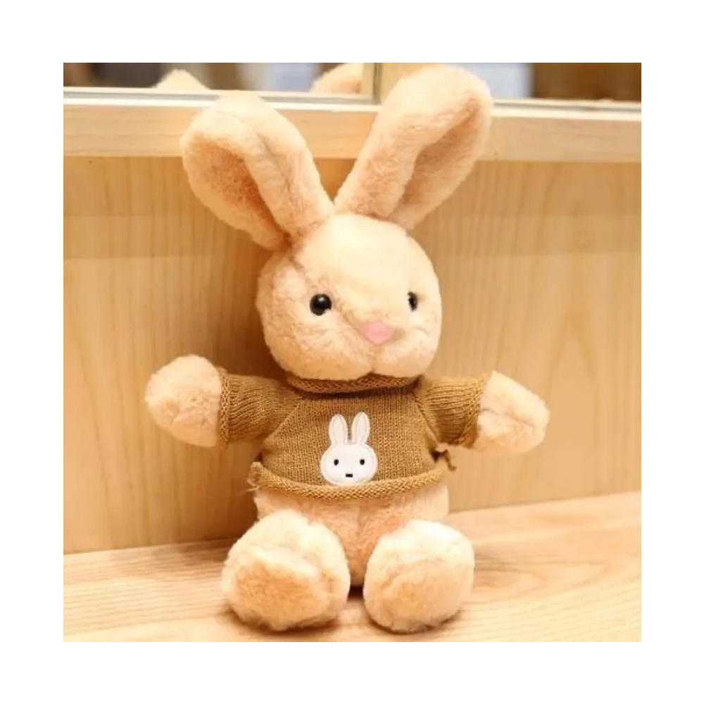 Foto 4 pulgar | 2pc Peluche  Belug Cariñoso Conejo Rosa Caqui