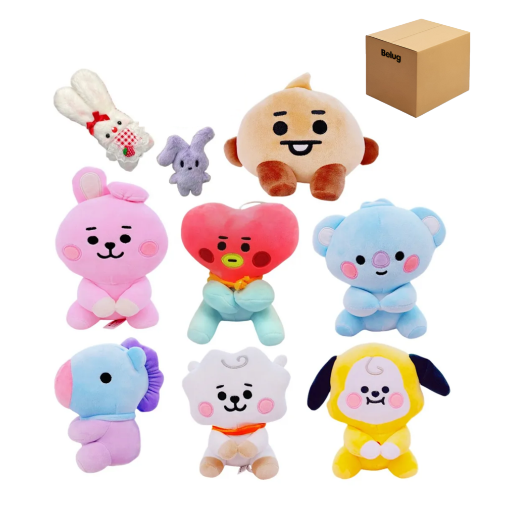 Kit 9pcs Peluche Muñecos Belug  Colores