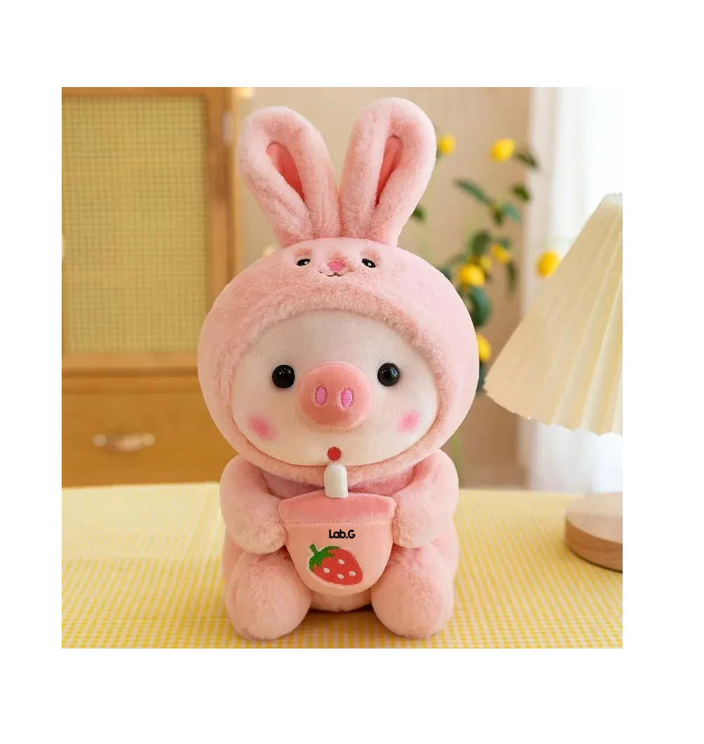 Foto 3 pulgar | Peluche De Cerdito 25 Cm Rosa