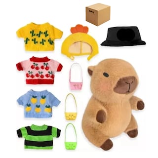 Foto 1 | Peluche Capibara Con 9pz Ropa Y Accesorios Belug Colores