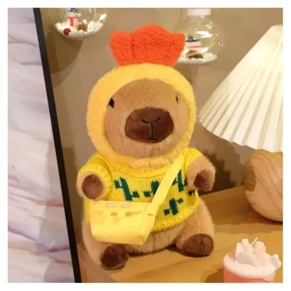 Foto 5 pulgar | Peluche Capibara Con 9pz Ropa Y Accesorios Belug  Colores