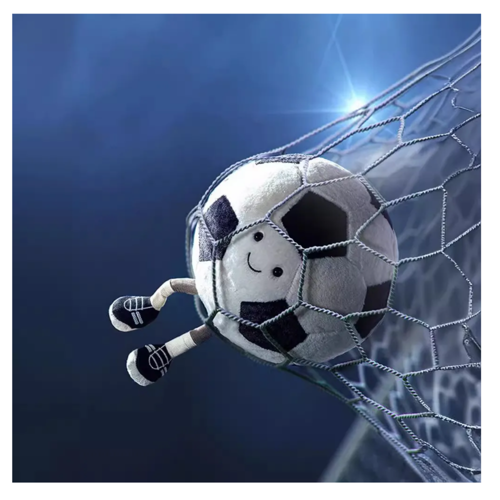 Foto 4 pulgar | Peluche De Fútbol Belug  Negro Blanco