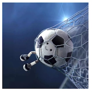 Foto 3 | Peluche De Fútbol Belug Negro Blanco
