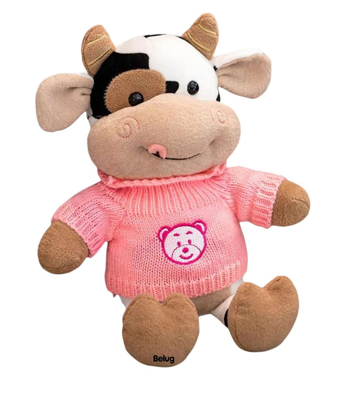 Foto 4 pulgar | Peluches De Vaquita Sueter 30 Cm Rosa