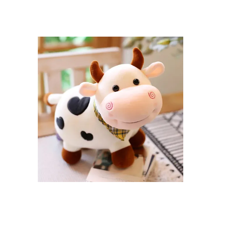Foto 4 pulgar | Set 2 Peluches De Vaquitas Calidad Premium Regalo  Blanco/cafe Claro