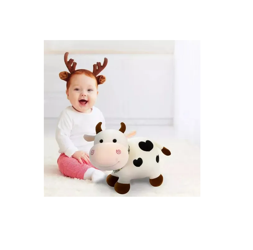 Foto 5 | Set 2 Peluches De Vaquitas Calidad Premium Regalo  Blanco/cafe Claro