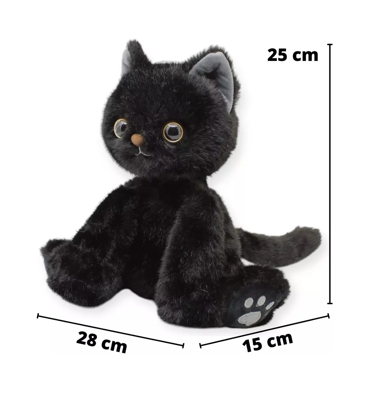 Foto 2 | Peluche Gatito 25 Cm Negro