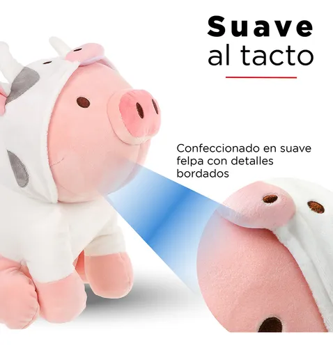 Foto 3 pulgar | Peluche Xtellar Cerdito Sentado Con Capucha De Vaca 27.9x21.2