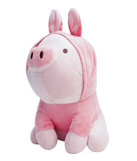 Foto 1 | Peluche Xtellar De Cerdito Sentado Con Capucha De Conejo Rosa
