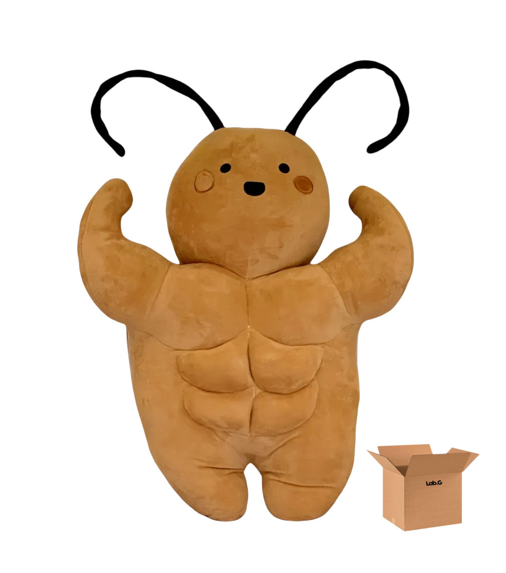 Muñeco De Peluche  Lab.g Cucaracha 58cm Cafe