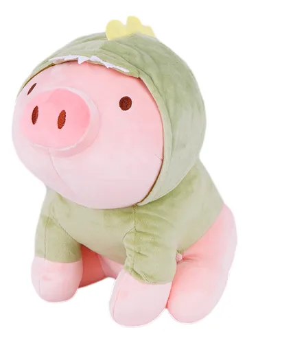 Foto 2 pulgar | Cerdito con Capucha Verde de Dinosaurio de Peluche Xtellar