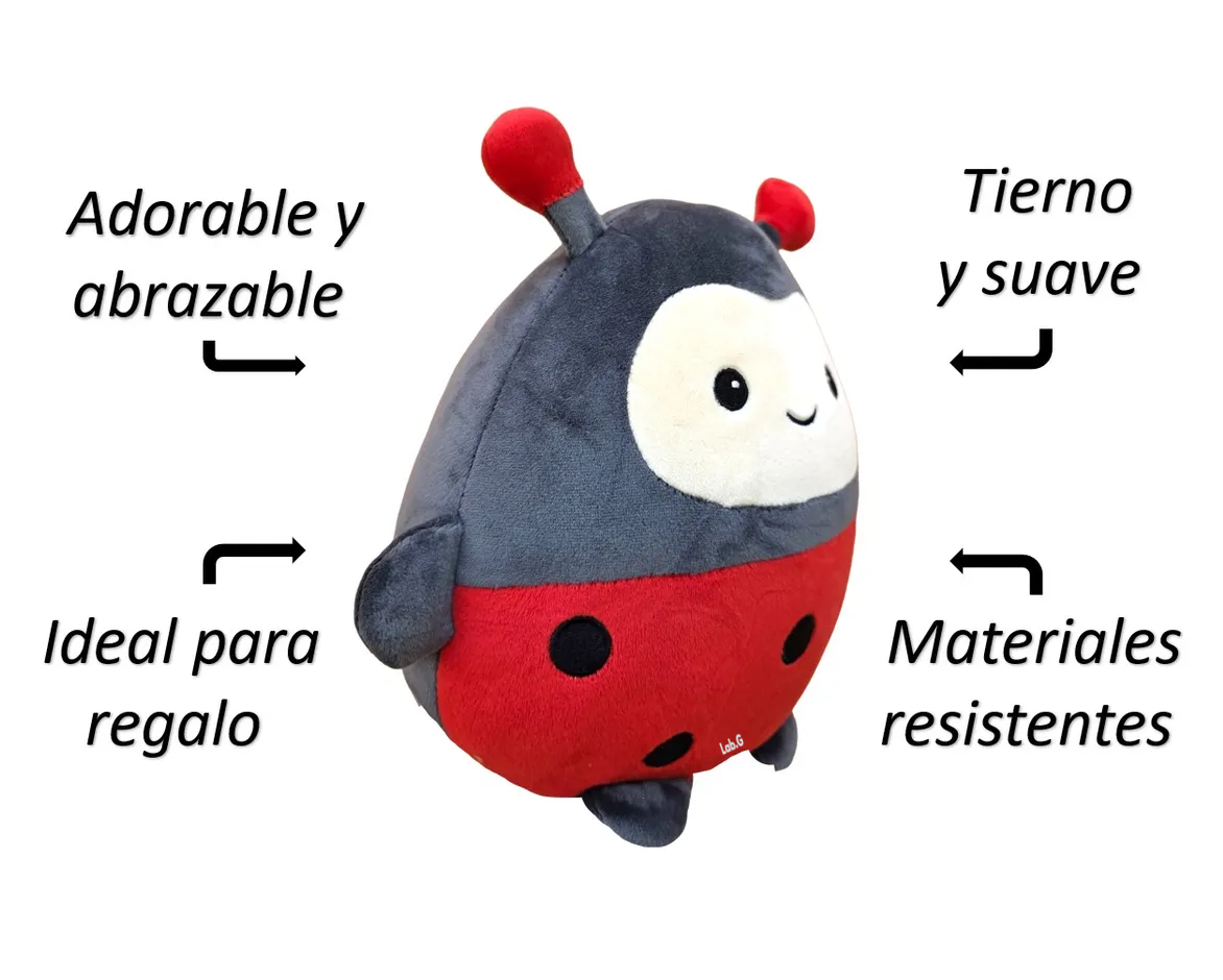 Foto 3 | Peluche De Catarina Muñeco Suave  Rojo/negro