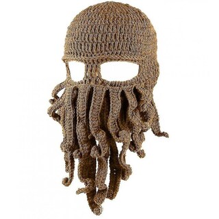 Foto 1 | Gorro Huoguo Pulpo Divertido Con Máscara Hecho A Mano De Lana Tejida A Ganchillo - Venta Internacional.