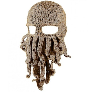Foto 1 | Gorro Huoguo Pulpo Divertido Con Máscara Hecho A Mano De Lana Tejida A Ganchillo - Venta Internacional.