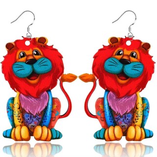 Foto 1 | Pendientes Huoguo Acrílico Colorido Lindo León Para Mujer - Venta Internacional.