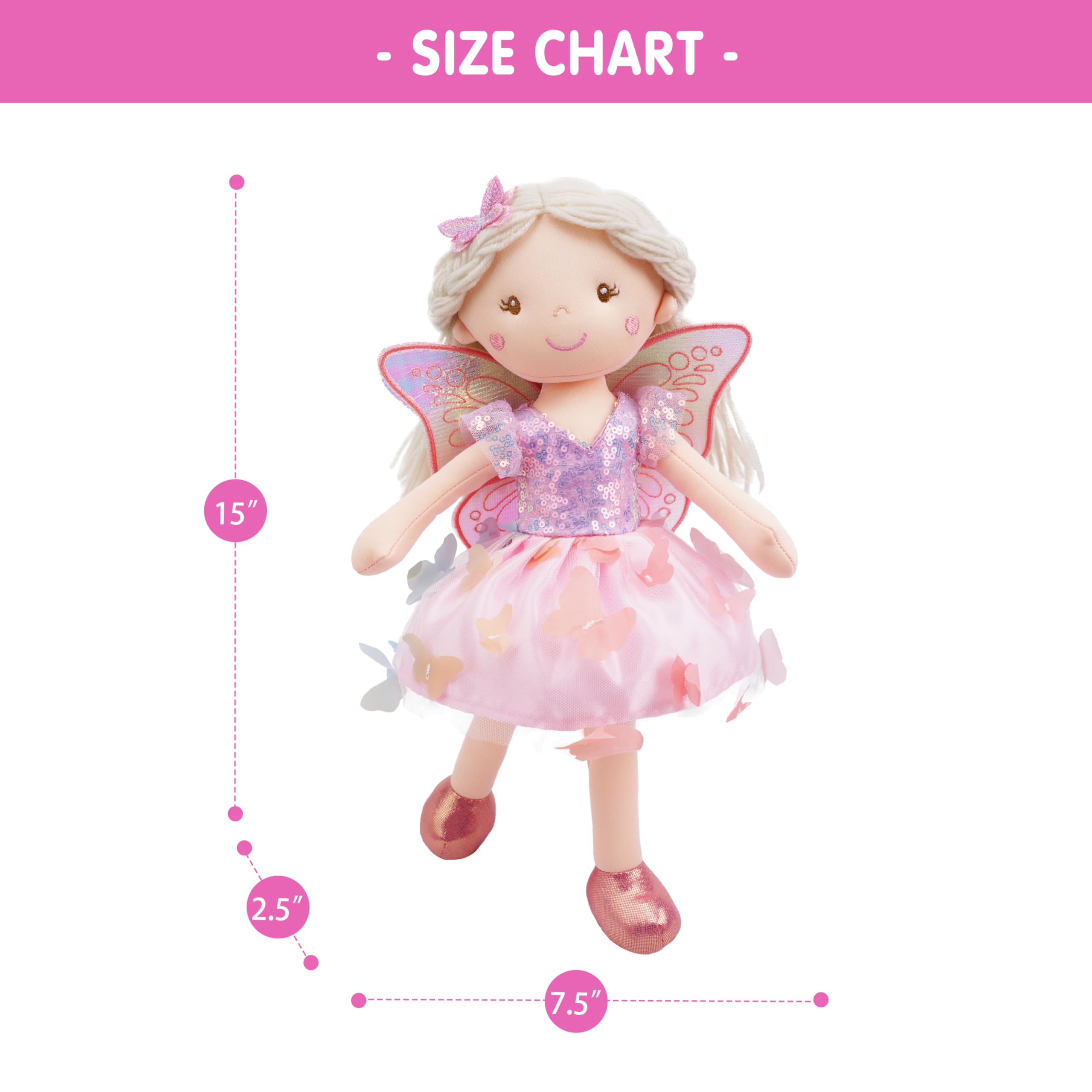 Foto 7 pulgar | Peluche De Hadas June Garden Lunabelle The Fluttering Blossom - Venta Internacional.