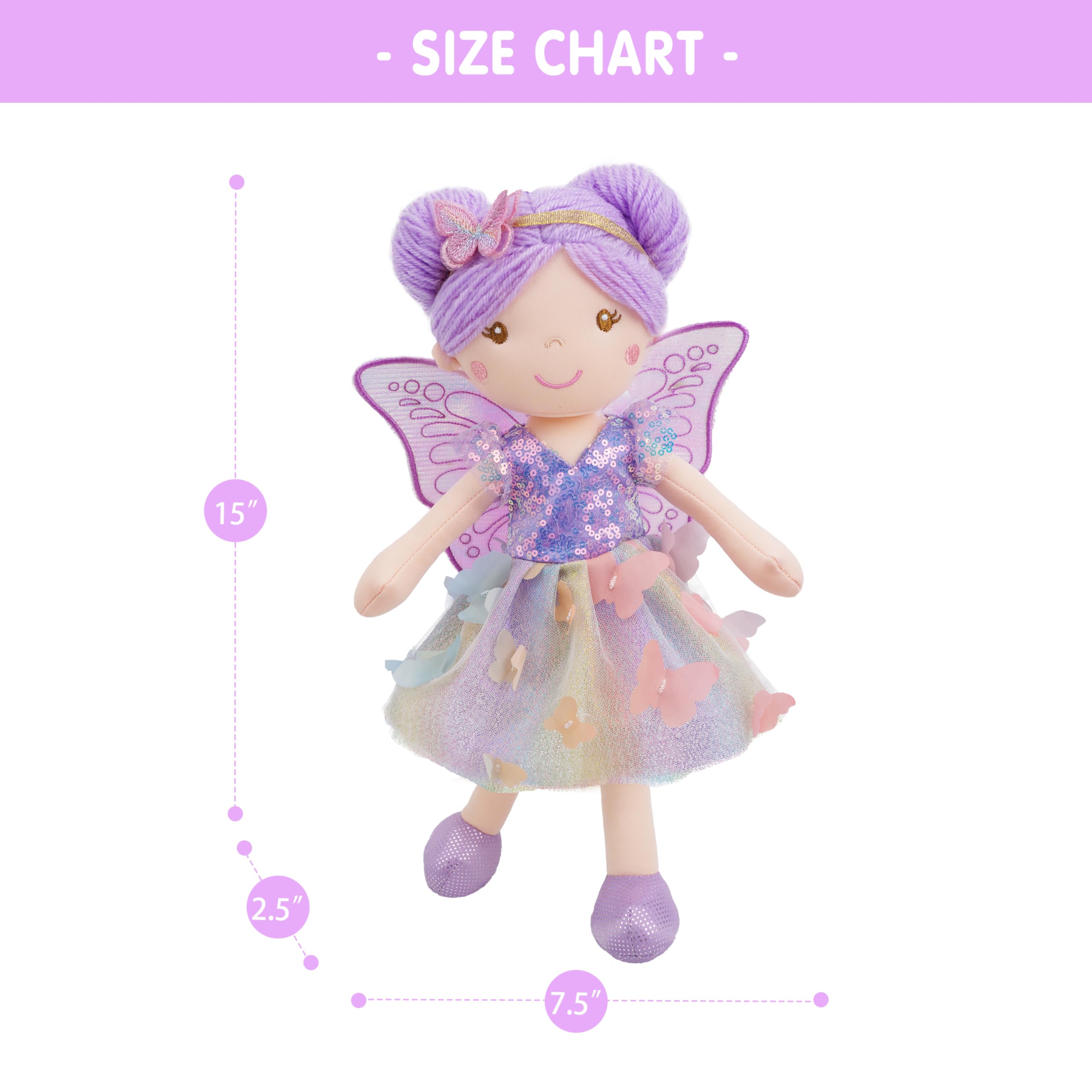 Foto 3 | Muñeca De Hadas June Garden Celestia The Rainbow Whisper  38 Cm - Venta Internacional.