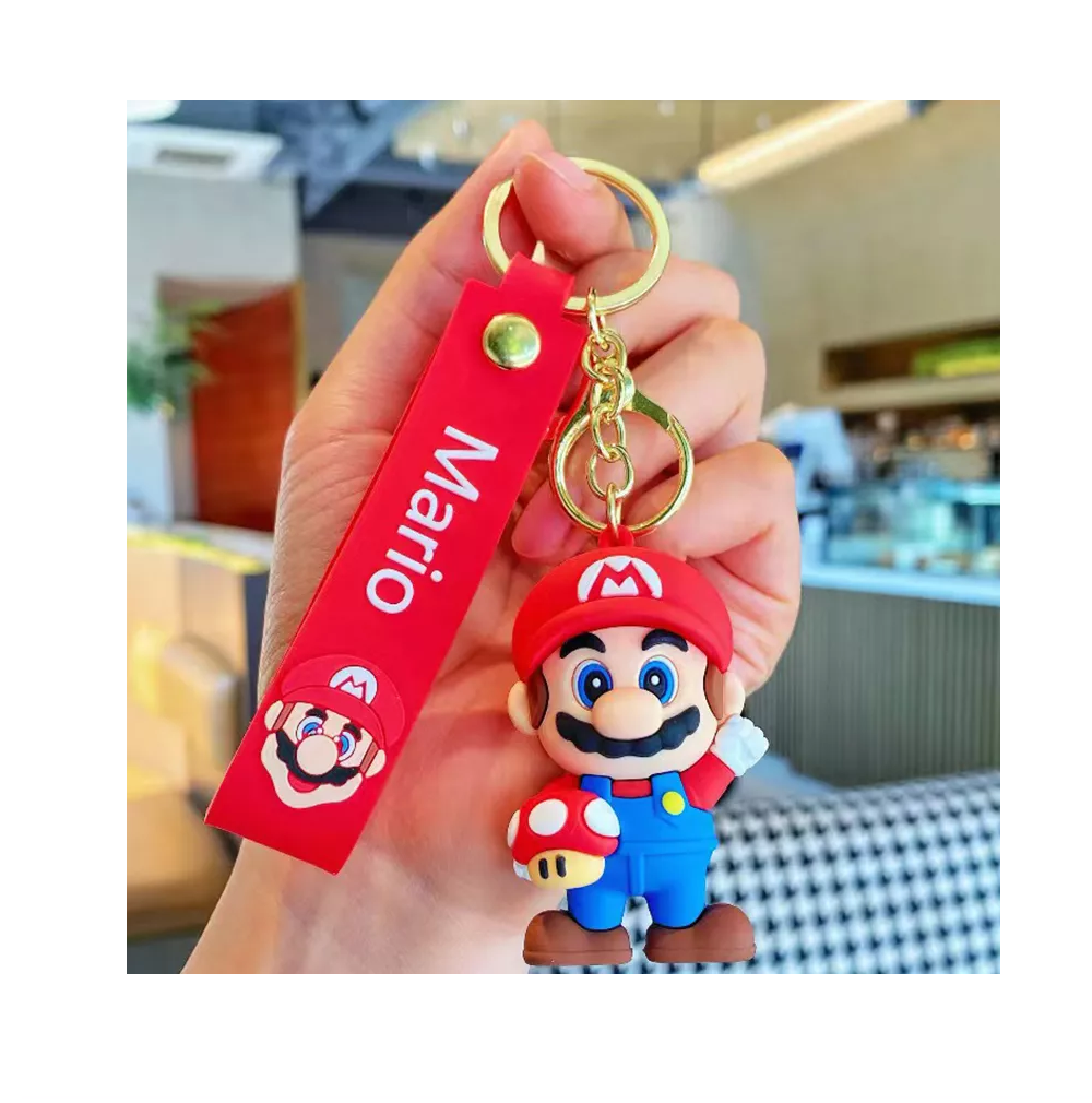 Foto 6 pulgar | Peluches Super Mario Bros Luigi  Mario + Con Llavero 2 Pzs