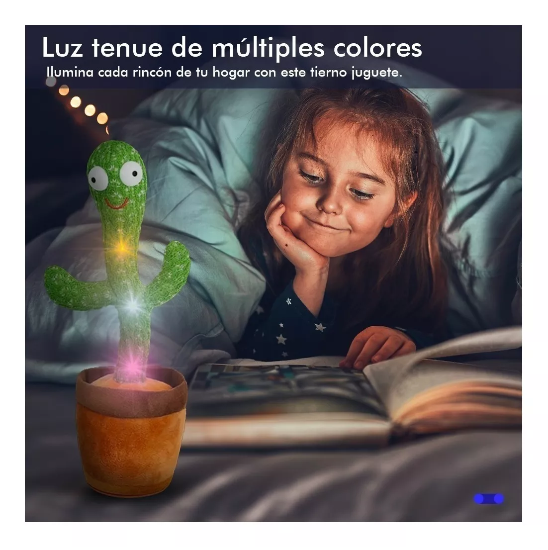 Foto 5 pulgar | Cactus Bailarín Peluche Felpa Juguete Para Niños Recargable Verde