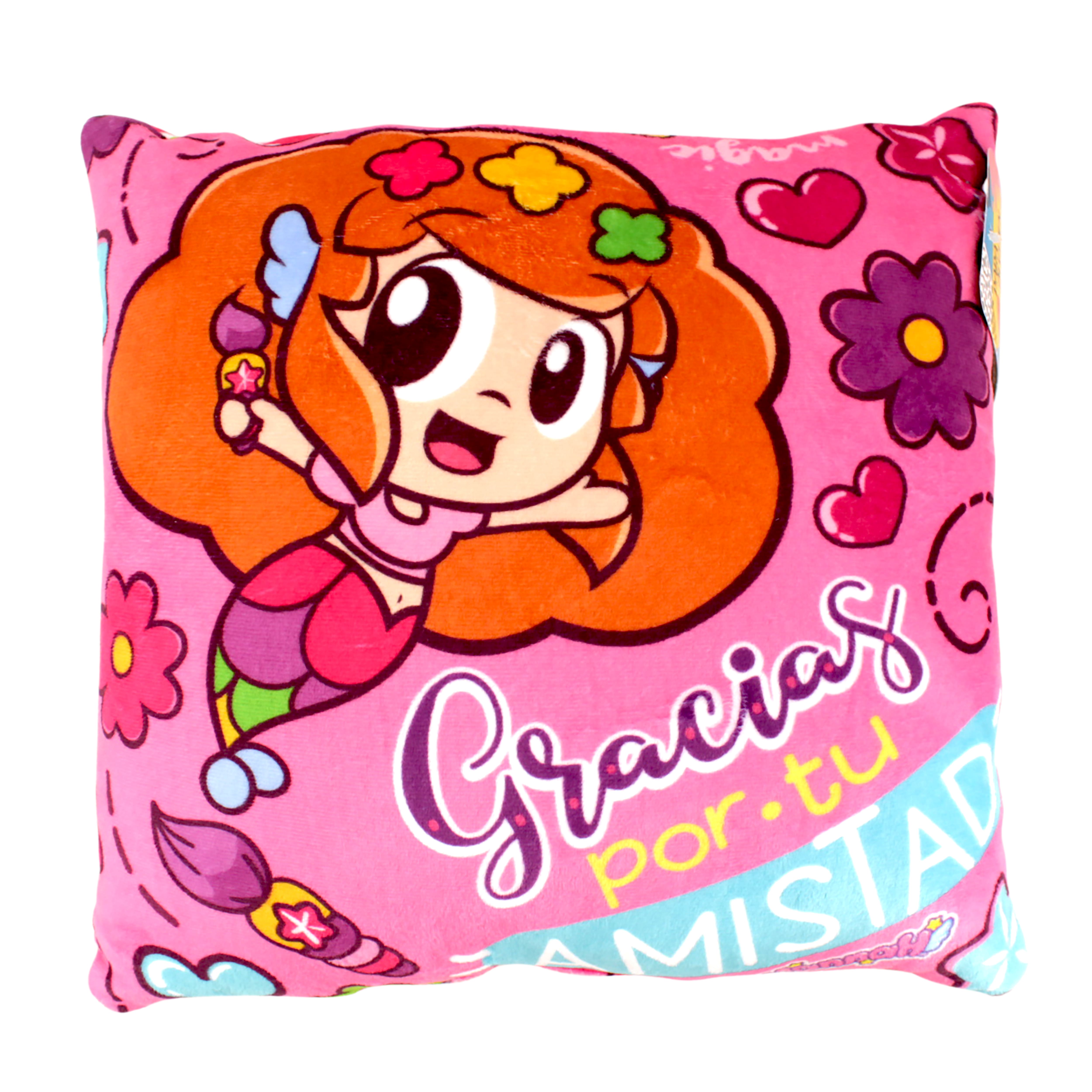 Foto 1 | Cojín Hannah la Sirenita AL2V-GXTA color Rosa 36 CM Frase Gracias por tu Amistad