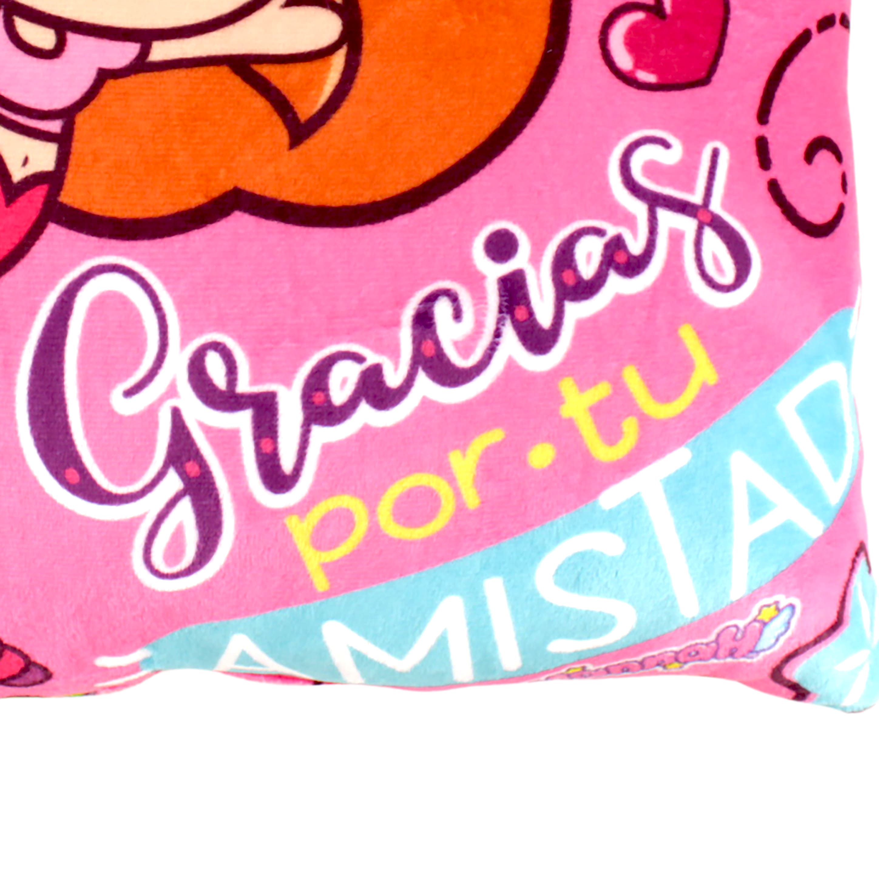 Foto 4 pulgar | Cojín Hannah la Sirenita AL2V-GXTA color Rosa 36 CM Frase Gracias por tu Amistad