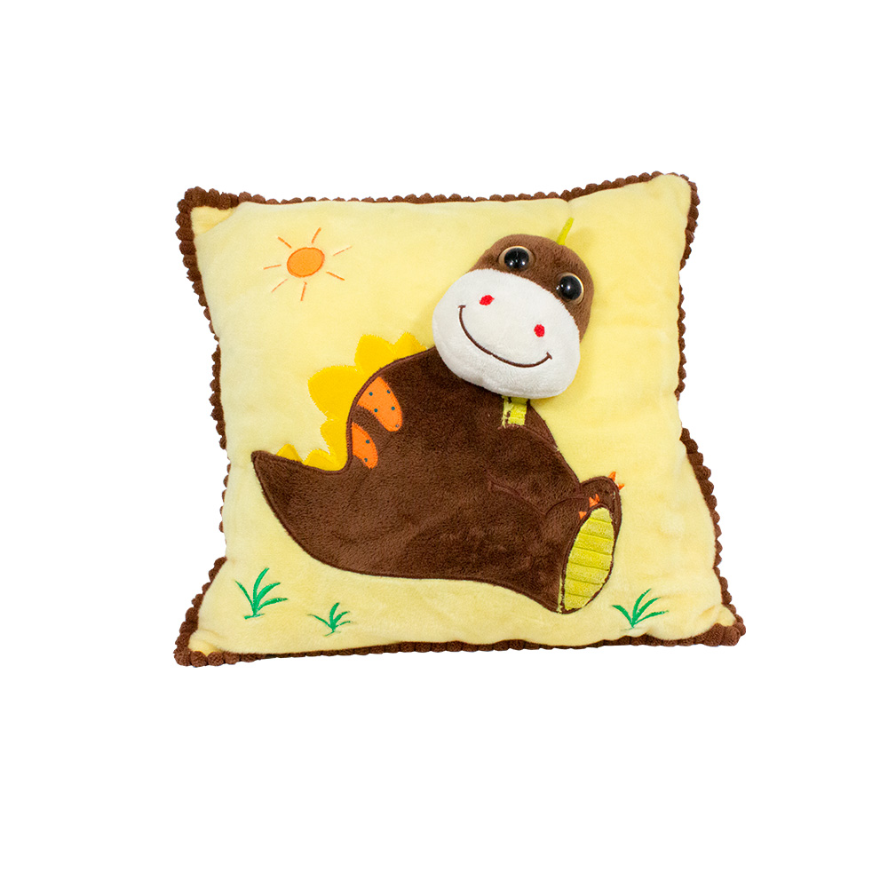 Cojín de Peluche para Bebé Importadora La Merced GD-274/16/SK-CF color Marrón - Dinosaurio