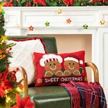 Cojín Navideño Glitzhome Gingerbread Para Niños Y Niñas - Venta Internacional.
