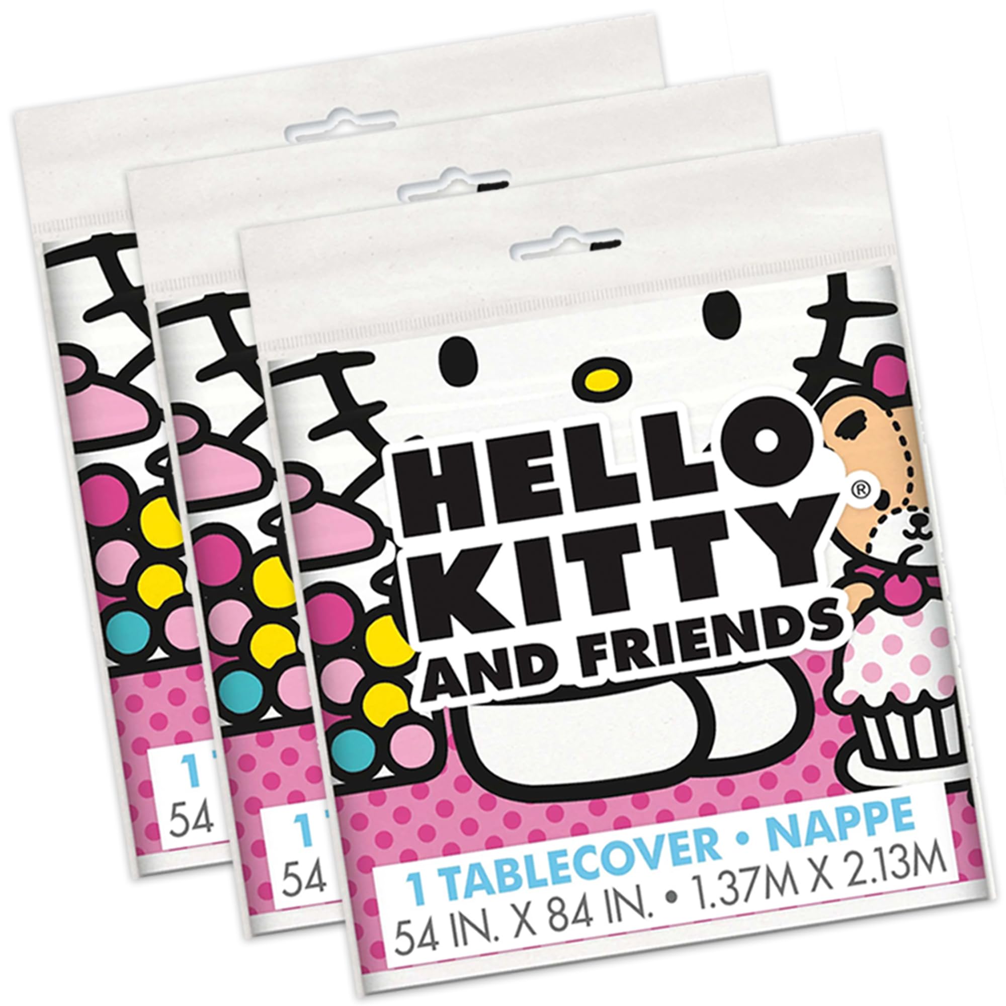 Foto 3 pulgar | Manteles Rectangulares Únicos De Plástico Hello Kitty X3 - Venta Internacional.