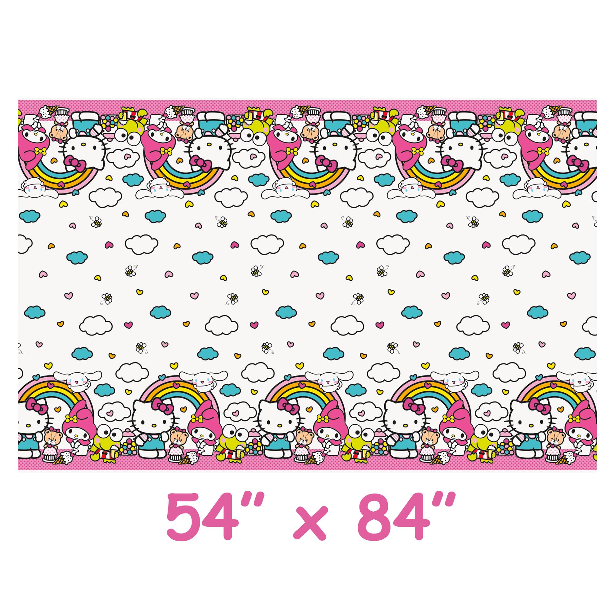 Foto 5 pulgar | Manteles Rectangulares Únicos De Plástico Hello Kitty X3 - Venta Internacional.