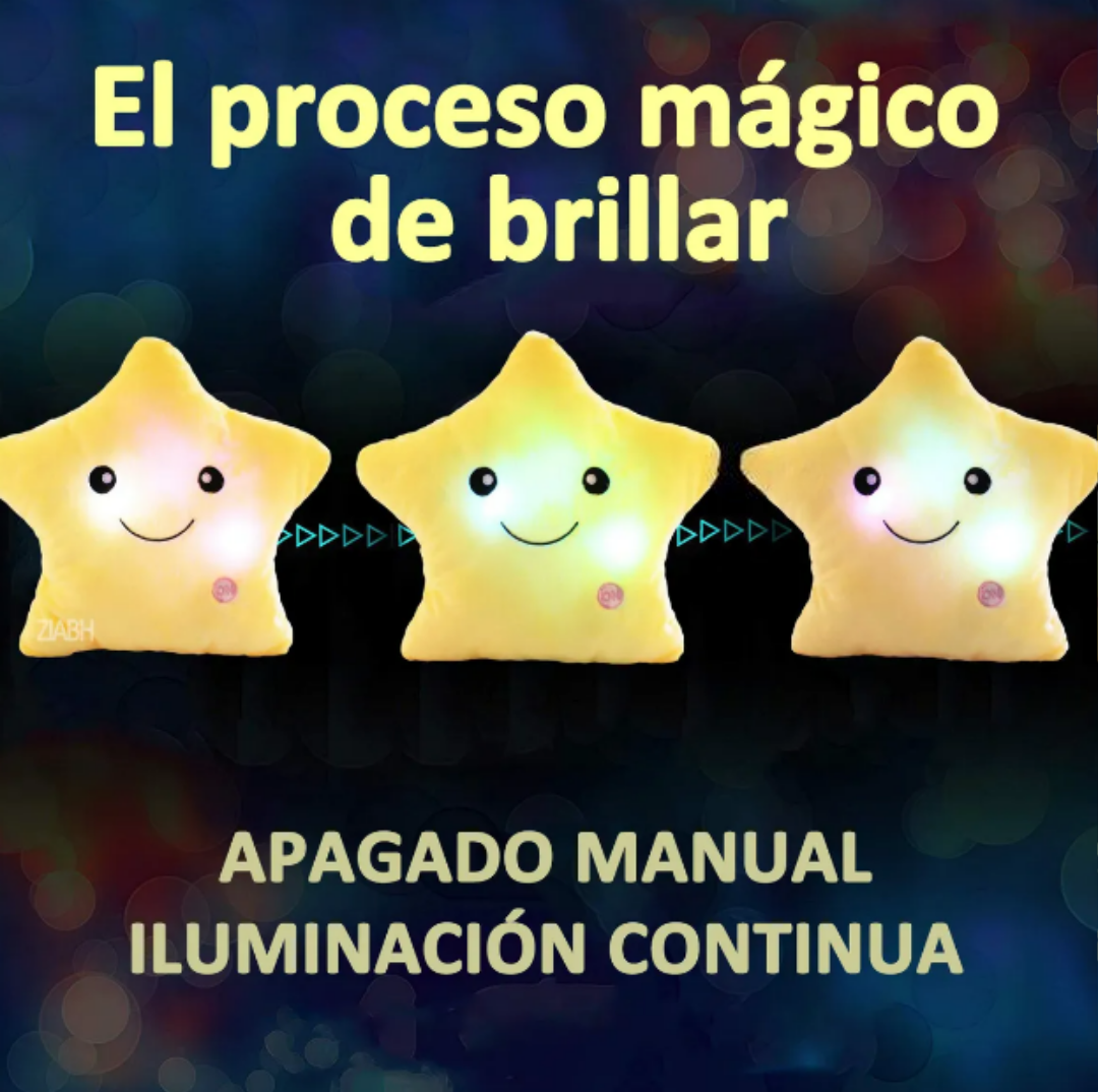 Foto 4 pulgar | Xtellar Cojín Luminoso Decorativo De Peluche Estelar: Confort Y Magia En Tus Manos