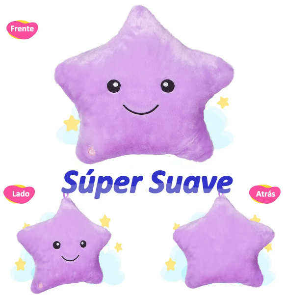 Foto 4 pulgar | Xtellar Cojín Luminoso Decorativo De Peluche Estelar: Confort Y Magia En Tus Manos