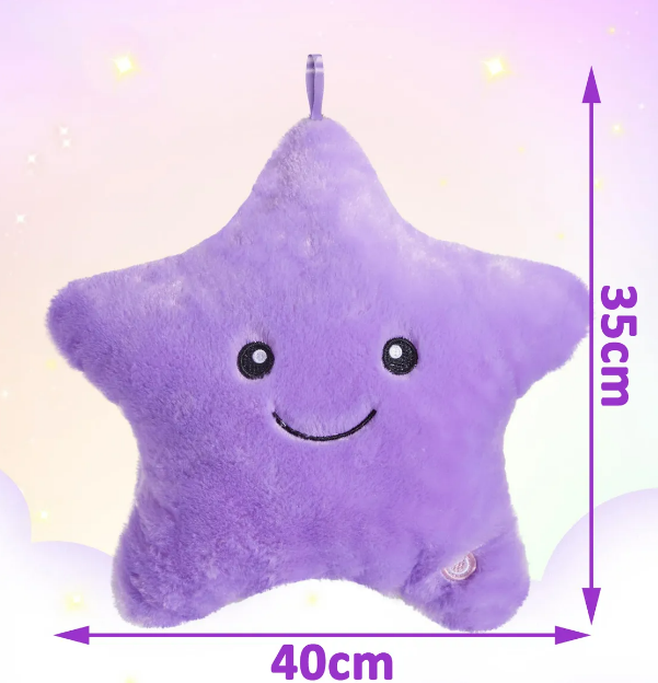Foto 5 pulgar | Xtellar Cojín Luminoso Decorativo De Peluche Estelar: Confort Y Magia En Tus Manos