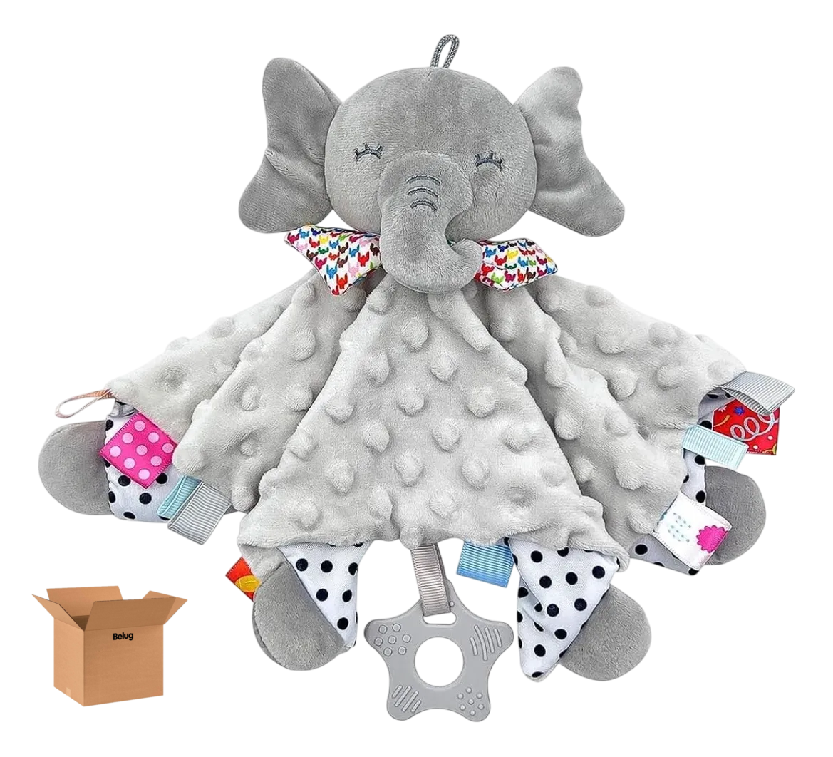 Foto 2 pulgar | Manta De Apego Belug Peluche Gris